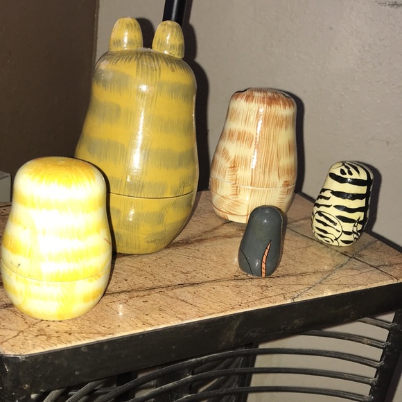 Vintage Wood Nesting Cat/Kitten Decor - Picture 7 of 12